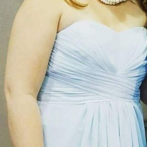 David's Bridal Size 12 Light Blue Strapless Dress